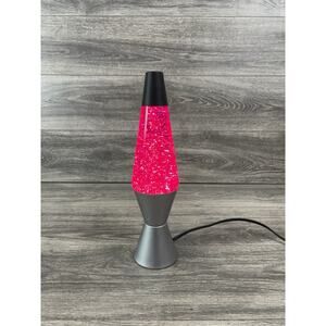 Lava Lamp 14.5” Motion & Glitter Cool Blue Liquid / Magenta Lava Model 2118